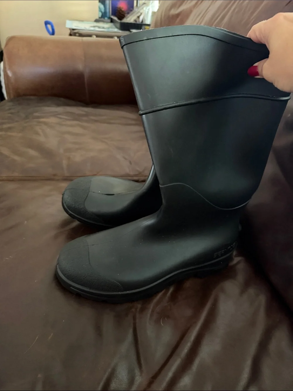 Servus Black Waterproof Rubber Rain Boots size 11